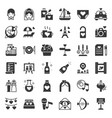 valentine wedding and honeymoon icon set vector image