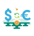 dollar euro currency exchange vector image vector image