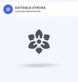 flower icon filled flat sign solid vector image
