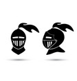 medieval knight in helmet vector image