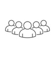 people group or team line icon vector image