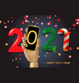 2021 happy new year background vector image