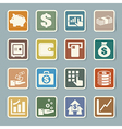 finance money sticker icon set vector image