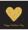love card with golden glitter heart vector image