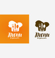menu logo cuisine cooking symbol vector image