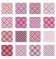 plaid patterns collection pink shades vector image vector image