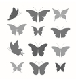 butterflies graphic silhouettes vector image