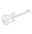bass guitar vector image