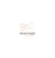body massage logo vector image