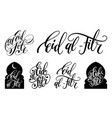 eid mubarak hand lettering set vector image vector image