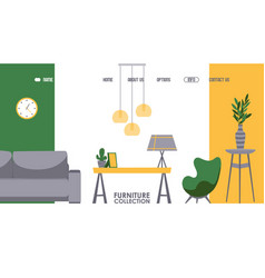 furniture store website design vector image