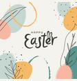 hand drawn easter decorations with flower vector image vector image