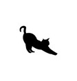 black cat silhouette logo vector image