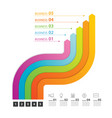 road timeline infographics business with 5 path vector image vector image