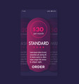 banner for tariffs with prices vector image vector image
