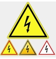 danger electrical hazard sign vector image