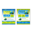 easy customizable blue and green website template vector image