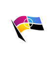 flag of cmyk printing vector image