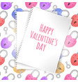 greeting card with white paper sheet and colorful vector image vector image