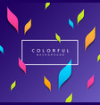 abstract artistic leaf colorful background vector image