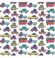 funny cars pattern vector image