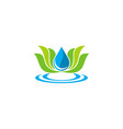 lotus flower ecology water logo vector image
