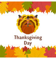thanksgiving day banner with autumn leaves vector image