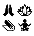 yoga icons set for spa center vector image