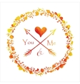 card with summer watercolor wreath vector image
