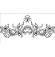 ornamental border frame baroque pattern seamless vector image