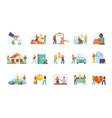 property division icons set vector image vector image