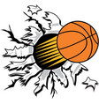 basketball rip through vector image vector image