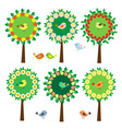 collection of trees vector image vector image