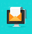 electronic document email on computer vector image