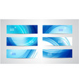 abstract flow wavy banners set water vector image