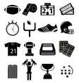 american football icons set vector image