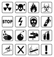 danger signs icons set vector image