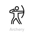archery sport icons vector image