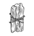 palo santo tied with thread holy wood tree aroma vector image
