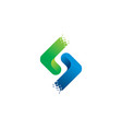 arrow left and right logo template icon symbol vector image vector image