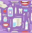 cartoon dentist doctor character and stomatology vector image