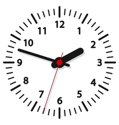 Black and white clock face Royalty Free Vector Image