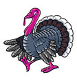 funny turkey farm animals kids series vector image