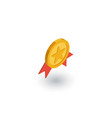 medal award isometric flat icon 3d vector image