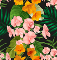 orchid seamless pattern vector image vector image