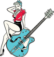 rockabilly pinup vector image