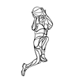 basketball player slam dunk silhouette vector image vector image