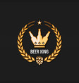 beer bottle concept logo background vector image