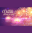 diwali greeting background 3d festival vector image