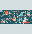 funny happy easter seamless pattern background vector image vector image